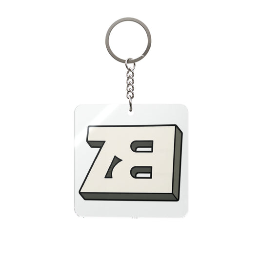 ZB Block Square Keychain