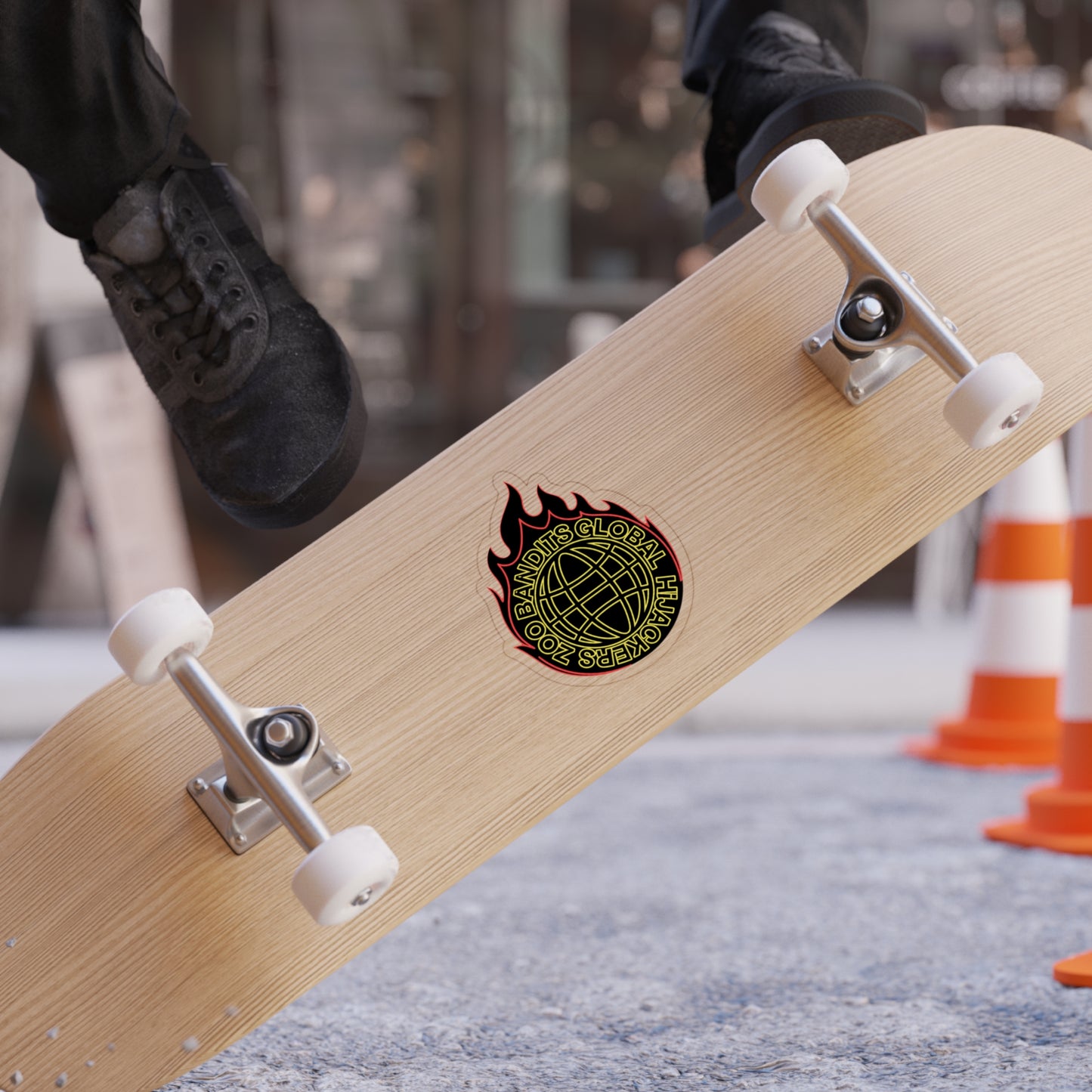 GHJ Flaming Neon Sticker